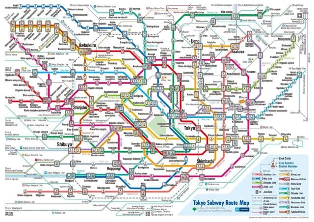 东京地铁站地图