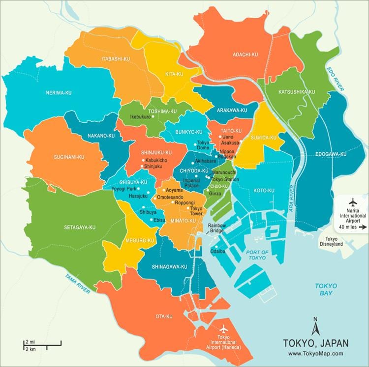 东京地区地图