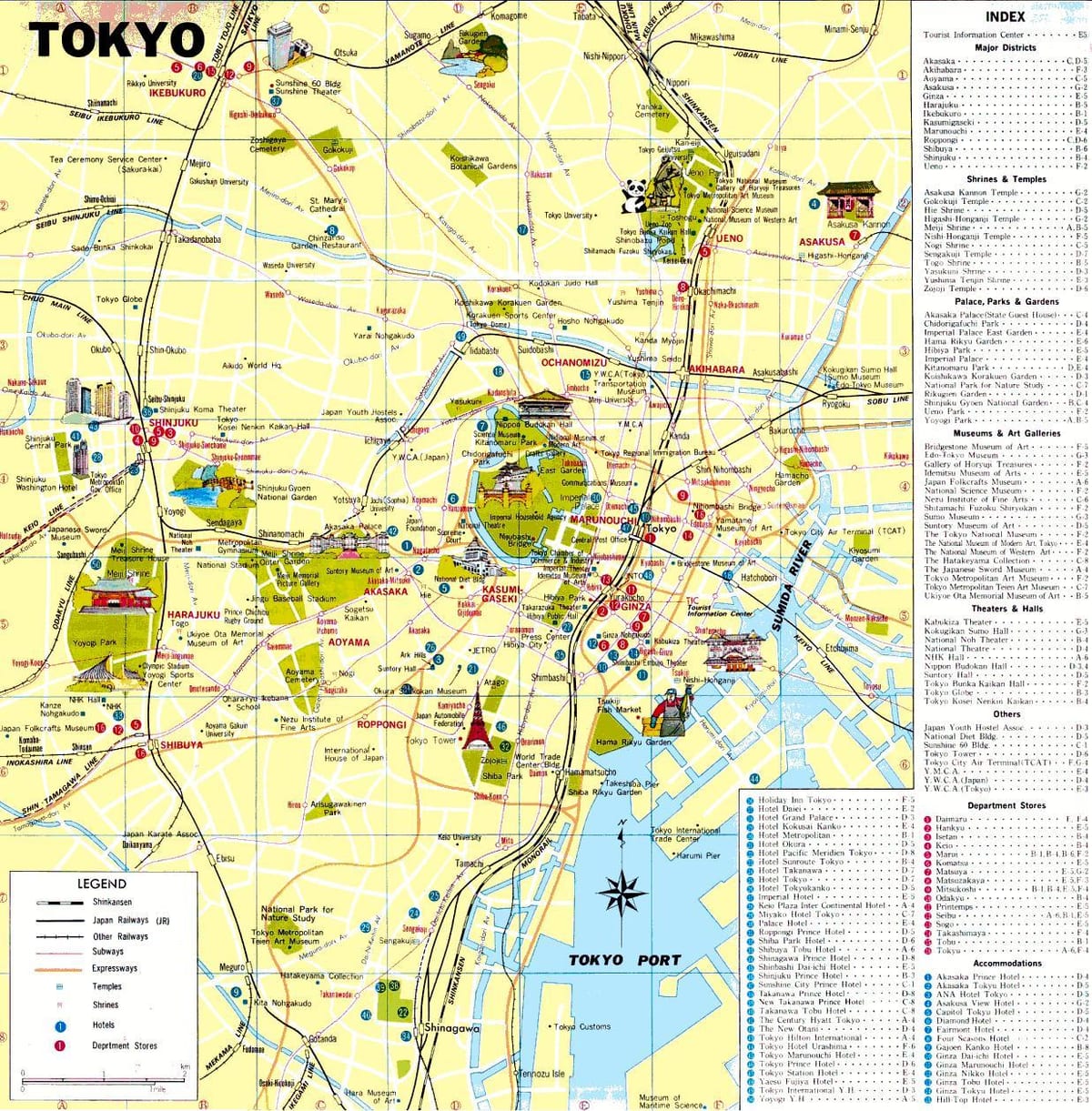 东京市中心地图